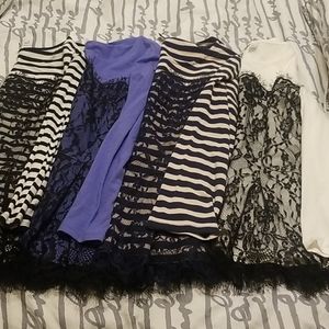 Elle 3/4 Sleeve peplum Lace 4 Tops